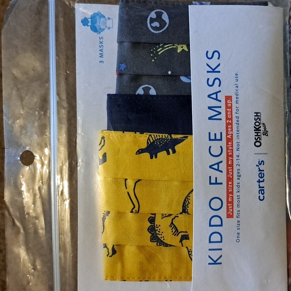 🆕️ Kid's Dinosaurs and Space Face Masks 3 Pack - Picture 1 of 6